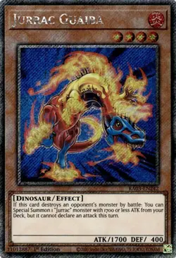 Yugioh! Jurrac Guaiba - RA03-EN242 - Platinum Secret Rare - 1st Edition Near Min - Image 1