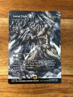 Final Fantasy Astral Titan - Primeval Titan Showcase non foil Magic MTG FCA048 - Image 1