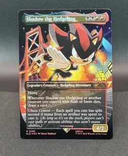 Shadow the Hedgehog - Friends And Foes 🌈 Rainbow Foil- Sonic x Secret Lair -MTG - Image 1