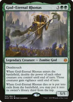 MTG - God-Eternal Rhonas - War of the Spark (WAR) LP Lightly Played - Image 1