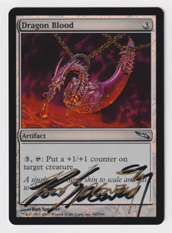 Shadow Signed FOIL Dragon Blood MP Mirrodin Artist Ron Spencer 2003 MTG Magic! - Image 1