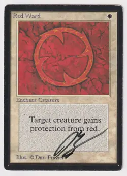 Signed Red Ward HP Beta (Limited Edition) Artist Dan Frazier 1993 WOTC MTG Magic - Image 1