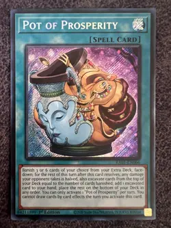 Yugioh Pot of Prosperity RA01-EN066 Secret Rare 1st Edition NM - Image 1