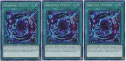 Yugioh 3x/Playset Shaddoll Fusion SHVA-EN057 Secret Rare 1st Ed NM - Image 1