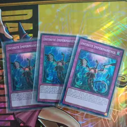 3X INFINITE IMPERMANENCE 3X PLAYSET SUPER RARE YUGIOH! - Image 1