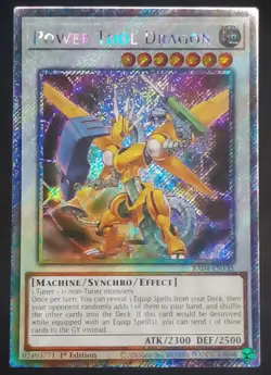 YuGiOh! Power Tool Dragon RA04-EN135 Platinum Secret Rare - Near Mint - Image 1