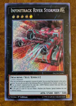Yugioh! Infinitrack River Stormer INCH-EN007 Secret Rare 1st Edition Near Mint - Image 1