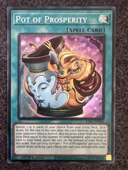 Yugioh Pot of Prosperity RA01-EN066 Super Rare 1st Edition NM - Image 1