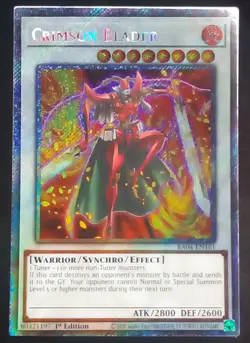 YuGiOh! Crimson Blader RA04-EN161 Platinum Secret Rare - Near Mint - Image 1