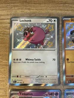 Pokemon Paldean Fates Baby Shiny Lot of 6 Cards Lechonk Mankey Drifblim Tauros + - Image 2