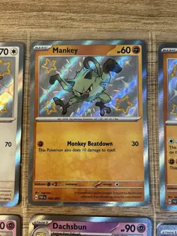 Pokemon Paldean Fates Baby Shiny Lot of 6 Cards Lechonk Mankey Drifblim Tauros + - Image 3