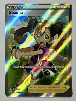 Shauna 263/264 (NM) Full Art Ultra Rare SWSH: Fusion Strike 2021 Pokemon Card - Image 1