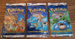 3 Pack Lot Pokemon Base Unlimited ALL 3 ART WORKS LITE WEIGHT BOOSTERS - Image 1