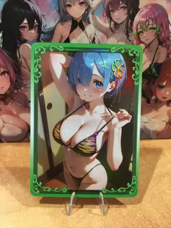 Waifu CCG Goddess Story Double Sided Anime Card Waifu Card Holo Rem ReZero - Image 1