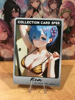 Waifu CCG Goddess Story Double Sided Anime Card Waifu Card Holo Rem ReZero - Image 2