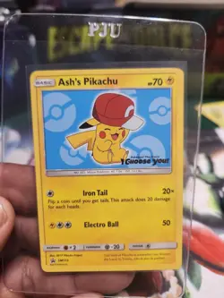 Ashs Pikachu Promo Sm113 Pokemon Card - Image 1