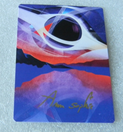 MTG EDGE OF ETERNITIES ART SERIES MIRRIRPOOL ANN_SOPHIE GOLD FOIL SIGNATURE - Image 1