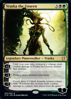 Moderate Play, English MTG Regular Vraska the Unseen Commander 2019 Magic the Ga - Image 1