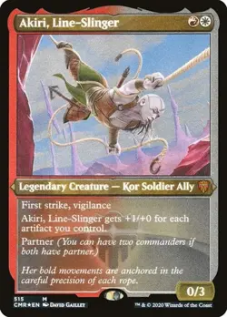 Akiri, Line-Slinger - Foil Etched Commander Legends LP MTG - Image 1
