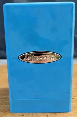 Ultra Pro Satin Tower Deck Box Sky Blue Holds 100 Double Sleeved Cards & Dice - Image 1