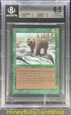 MTG Limited Edition Beta 1993 Grizzly Bears BGS 8.5 NM/MT+ Old School 93/94 - Image 1