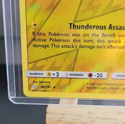 Pokemon Zapdos 40/181 - SM Team Up - Expanded GLC - Excellent - Reverse Holo - Image 3