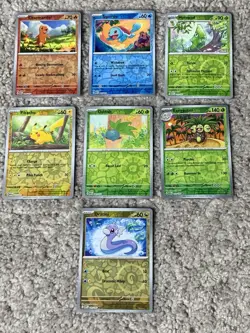 Pokemon 151 Scarlet and Violet - 7 Card Lot Reverse Holos NP NM - Image 1