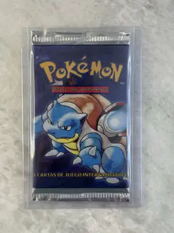 Pokemon Spanish Base Set Booster Pack Blastoise Art - Image 4