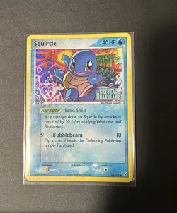 Squirtle Reverse Holo Stamped Pokemon Card - Crystal Guardians 64/100 NM- - Image 1