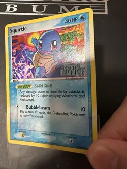 Squirtle Reverse Holo Stamped Pokemon Card - Crystal Guardians 64/100 NM- - Image 2
