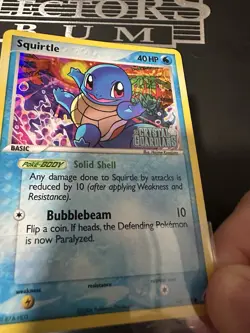 Squirtle Reverse Holo Stamped Pokemon Card - Crystal Guardians 64/100 NM- - Image 3