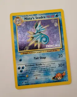 Pokemon Misty's Seadra 9/132 Holo Prerelease Gym Heroes 2000 English ENG TCG - Image 1