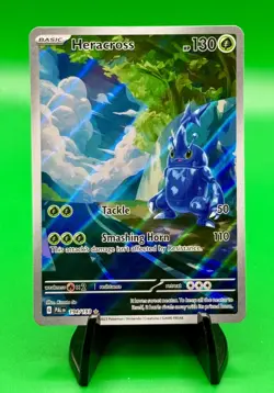 Pokemon TCG Heracross 194/193 Paldea Evolved Illustration Rare - Image 1