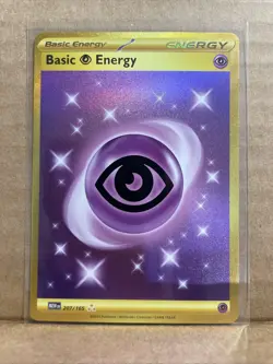 Basic Psychic Energy 207/165 English Pokemon 151 TCG Gold Holo Hyper Rare - Image 3