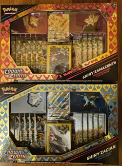 Crown Zenith Shiny Zacian /Zamazenta Premium Figure Collection Box - Image 1