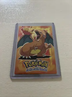 Pokemon TCG Topps Charizard E6 of 12 Movie Edition Holo Foil Blue Logo 1999 Rare - Image 1