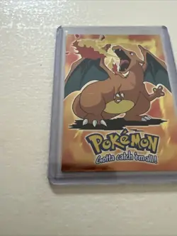 Pokemon TCG Topps Charizard E6 of 12 Movie Edition Holo Foil Blue Logo 1999 Rare - Image 4