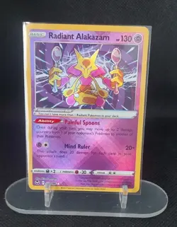 Pokemon TCG Radiant Alakazam Silver Tempest 059/195 Holo Radiant Rare - Image 1