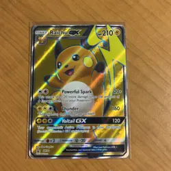 2016 Pokemon TCG Raichu GX SM90 Full Art Holo Ultra Rare Black Star Promo - Image 1
