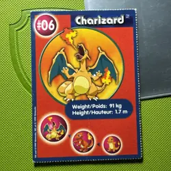 Charizard #6 Burger King Excl Mewtwo Strikes Back PokeTrivia 1999 Pokemon MP - Image 1