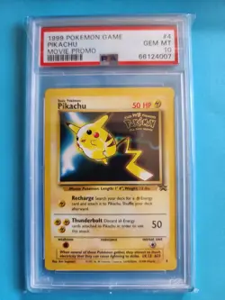 Pokemon PSA 10 PIKACHU #4 - WB MOVIE PROMO 1999 - (GEM MINT) - Image 1