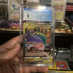 CGC 9 Naganadel & Guzzlord GX 2019 Cosmic Eclipse 158/236 Holo Pokemon Card psa - Image 1