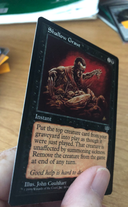 Shallow Grave Mirage NM (Reserved List MTG Magic Card) - Image 4