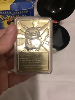 1999 Pokemon 23k Gold-plated Trading Card Pikachu - Image 3