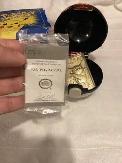 1999 Pokemon 23k Gold-plated Trading Card Pikachu - Image 4