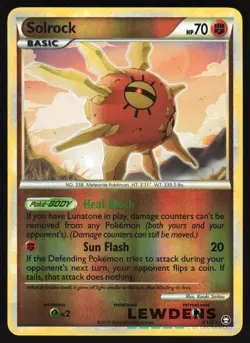 Solrock - 9/102 - Holo Rare Reverse Holo - Triumphant - Pokemon Card - Image 1