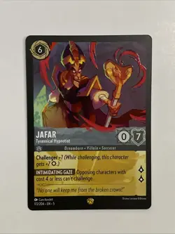 Jafar Tyrannical Hypnotist Card 172/204 Shimmering Skies Lorcana TCG NM - Image 1