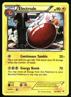 2015 XY - Roaring Skies Electrode Komiya #22 Non Holo Pokemon Card - Image 1