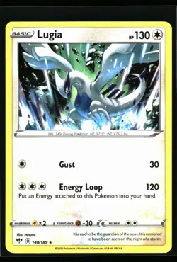 2020 Sword & Shield - Darkness Ablaze Lugia #140 Non Holo Rare Pokemon Card - Image 1