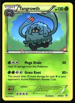 2015 XY - Primal Clash Tangrowth #5 Non Holo Rare Pokemon Card - Image 1